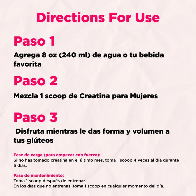 Creatina Femenina – Con Reto 30 Días para Glúteos Firmes